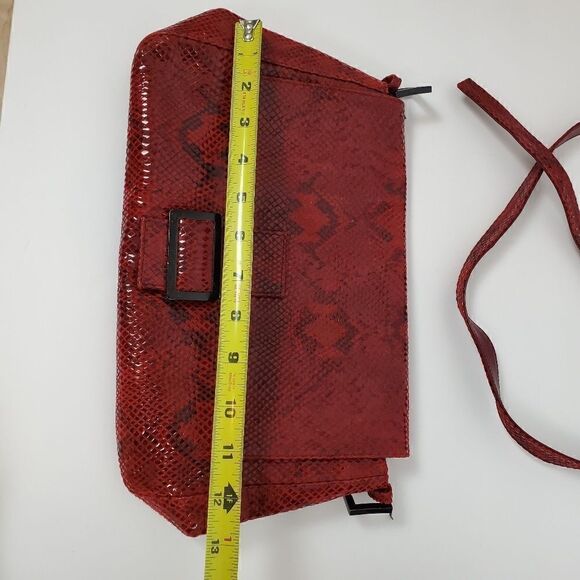 Stuart Weitzman Bag Clutch Shoulder Bag Red/Black - Picture 7 of 8